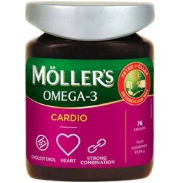 Zivju eļļa P. Moller Omega-3 Cardio kaps. N76 MÖLL