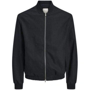 Jack & Jones Leister LinenMix Bomber Jacket Dark N