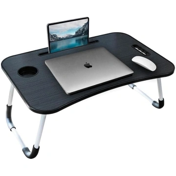 Laptop Desk, Laptop Bed Table with Folding Legs & 