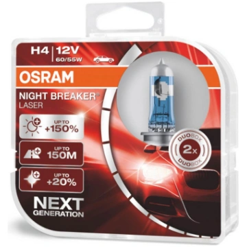 Spuldzes Osram H4 12V 60/55W P43t NIGHT BREAKER LA