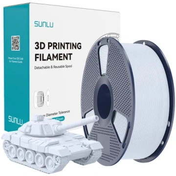 Sunlu PLA+ Augstas Ātruma Baltais Filaments