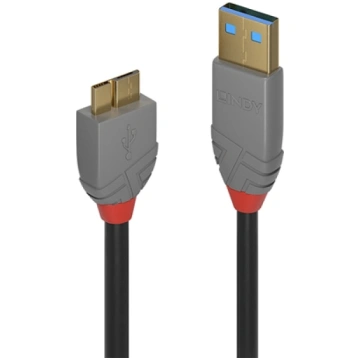 Lindy 3m USB 3.2 Type A to Micro-B Cable, Anthra L