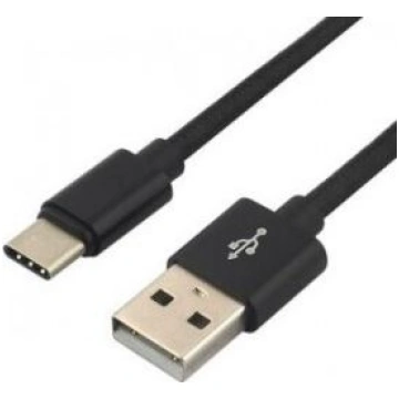 Kabel USB EverActive USB-A - USB-C 0.3 m Czarny (C