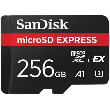 SanDisk microSD Express, 256 GB, melna - Atmiņas k