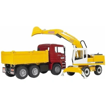 Bruder 02751 Man TGA pašizgāzējs ar Liebherr lāpst
