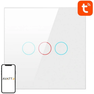 Smart Light Switch ZigBee Avatto LZTS02-EU-W3 3 Wa