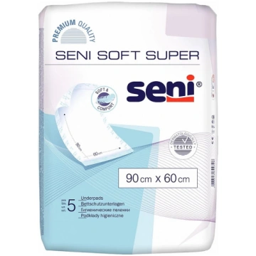 SENI SOFT SUPER absorbējošie paladziņi 60x90cm, 5g
