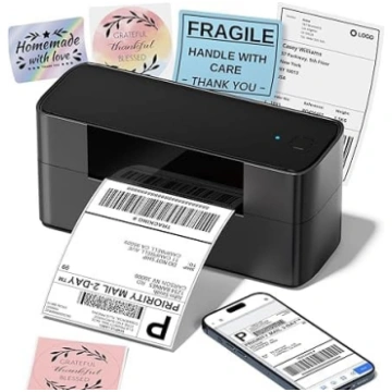 Omezizy Shipping Label Printer 4 x 6, pasta termop