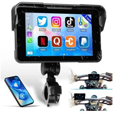 Portatīvais Carplay ekrāns motocikliem, bezvadu Ca