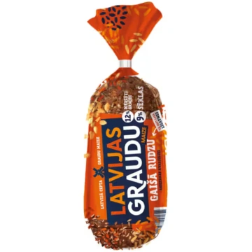 Gaišā rudzu maize Latvijas graudu ar sēklām 800g L
