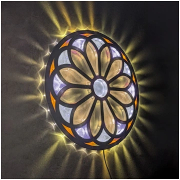 The Decorative Light Wheel - 56 cm / Shades of whi