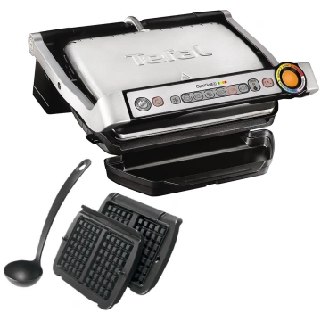 Tefal Optigrill+ + vafeļu plāksnes, 2000 W, melna/