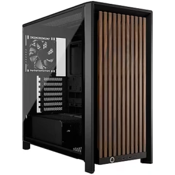 Corsair FRAME 4000D RS Wood, Tempered Glass, Black