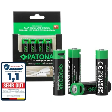 PATONA 8 x Premium Mignon AA baterijas, 3000 mWh 1