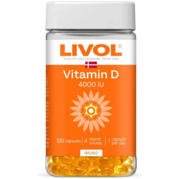 LIVOL Vitamīns D 4000 IU kapsulas N120