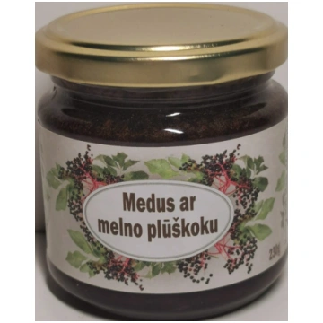 Medus ar melno plūškoku