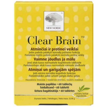 NEW NORDIC Clear Brain tabletes N60