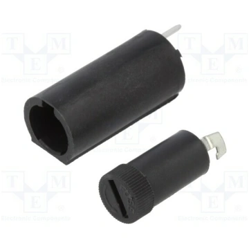 Fuse holder; THT; 5x20mm; 10A; thermoplastic; Pitc