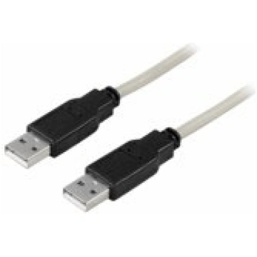 Deltaco Cable USB-A M/ M 2.0 0.5m grey vads USB2-6