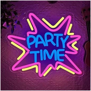 Party Time Neon Sign Bāra lampa Personalizēta LED
