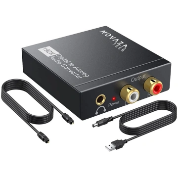 Konvertors Novaza Tech Toslink Coaxial 2x Cinch RC