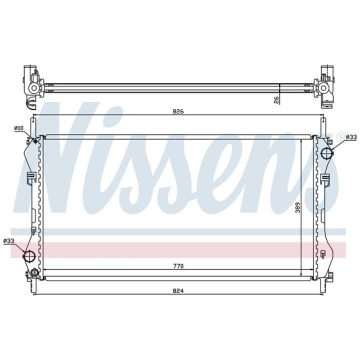 Ford Tranzit 00-06 Radiators 2.3,2.4/tde770*390*26