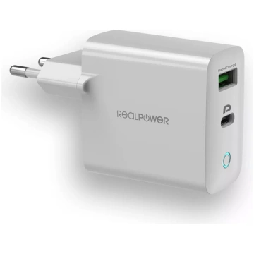Lādētājs RealPower PC-20 Smartphone Tablet White