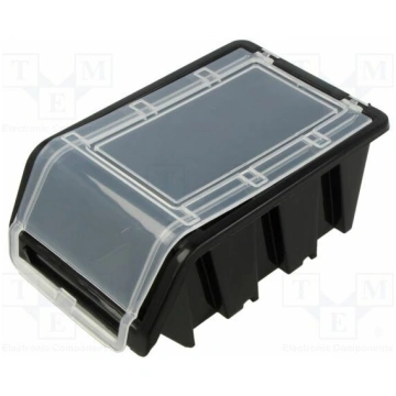 Container: cuvette; black; with a lock; 155x100x70