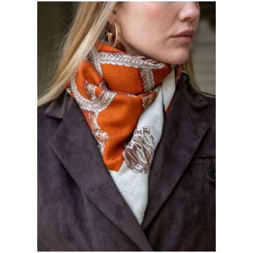 Ryder Double Sided Multicolor Equestrian Print Sca