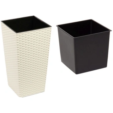 Puķu pods Finezja rattan 40x40x75cm, krēmkrāsas La