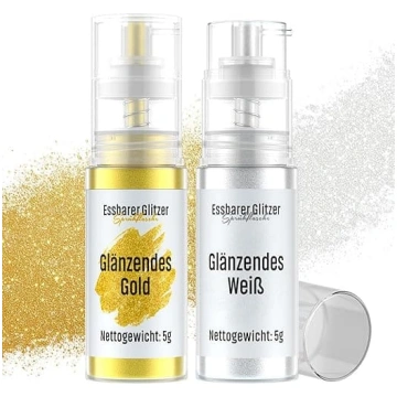 Wwtop Edible Glitter Spray Gold & White, 2 krāsu k