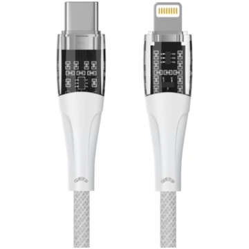 Qualo QTCN-CL-00 Transparent Nylon Kabelis USB-C –