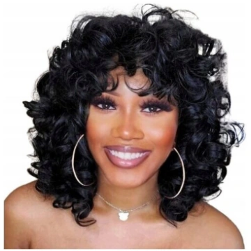 Parūka, melni īsi cirtaini mati, W80 Nav norādīts