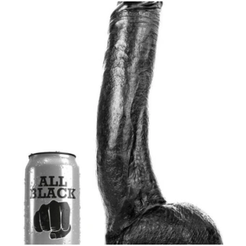 ALL BLACK - DONG 29 CM CURVADO Dreamlove