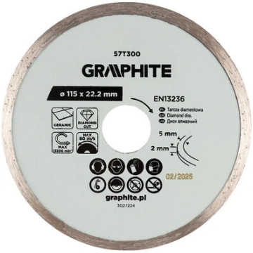 Dimanta griešanas disks 115 mm terakotas, ģipša fl