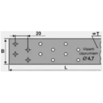 Montāžas lente perforēta Zn 40x2.0mm, 10m/rullis