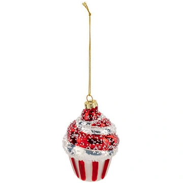 Stikla dekors Cupcake, 10 cm