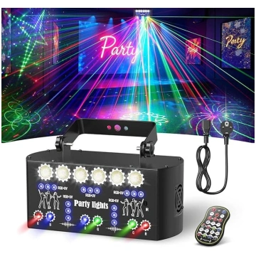 Disco Light LED ballīšu gaisma ar RGB un UV, DMX u