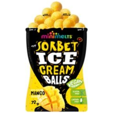 Saldējums MINI MELTS Big mango sorbets bumbiņās 72