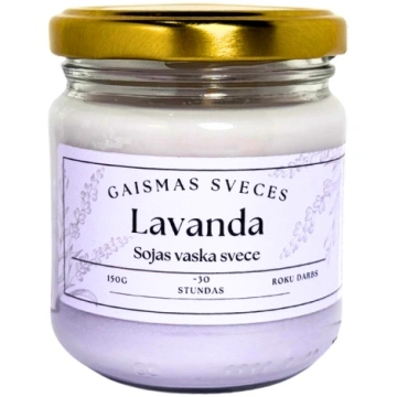 Sojas vaska svece LAVANDA