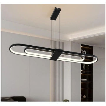 Moderns ovāls LED kulonu gaisma ēdamgalds Double R