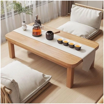 Solid Wood Coffee Table Bamboo Bed Tray Foldable F