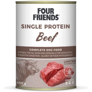 Four Friends Single Protein Beef konservi suņiem a