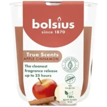 BOLSIUS True Scents aromātiskā svece stikla traukā