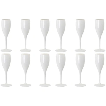Eidoct balti šampanieša flautas PP Prosecco flauta