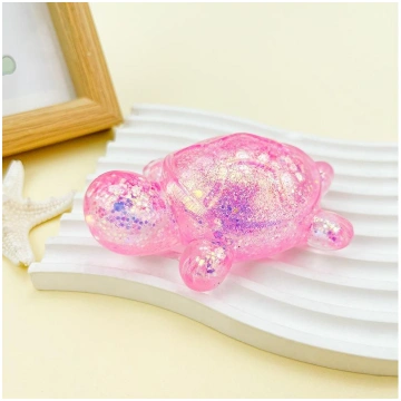 Cute Glitter Turtle Squish Toy Soft Squeeze Anti S