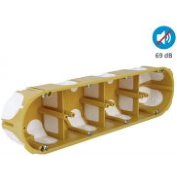 Reģipša montāžas kārba 4-vietīga Ø68xh50mm ar memb