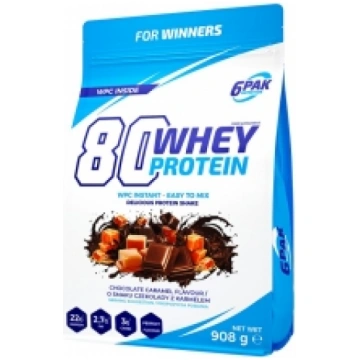 6PAK 80 Sūkalu proteīns (Whey Protein) 908g