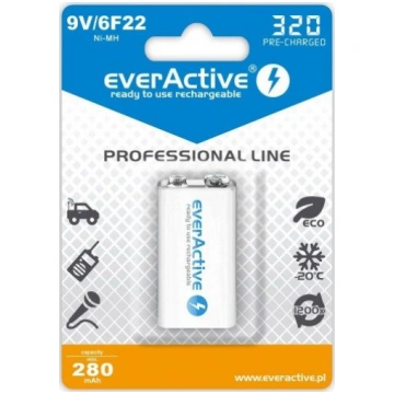 Rechargeable batteries everActive Ni-MH 6F22 9V 32