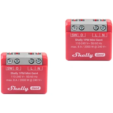 Set of 2 Shelly 1PM Mini Gen4 Zigbee/Matter Contro